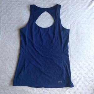 ❤️ Under Armour Navy Blue Cutout Exercise Tank